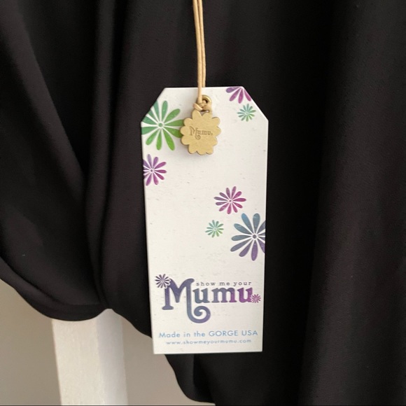 NWT Show Me Your Mumu S Black Jolie Sheer Slip Dress Maxi Chiffon Low Back - Picture 7 of 13